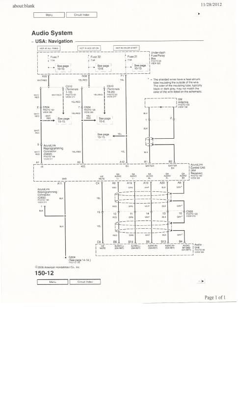 2007 TL Audio and Navi Wiring Diagram - AcuraZine - Acura Enthusiast